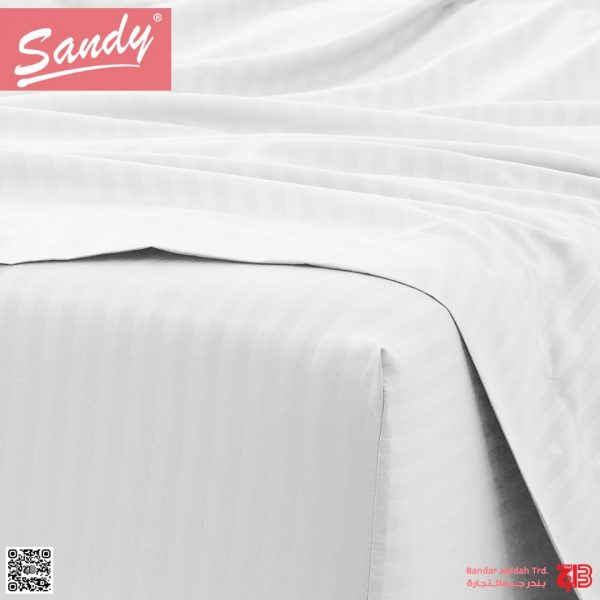 Sandy Hotel Bed Linen Stripe White - Image 2