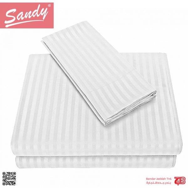 Sandy Hotel Bed Linen Stripe White - Image 3