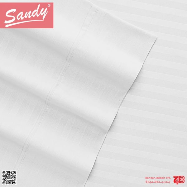 Sandy Hotel Bed Linen Stripe White - Image 4